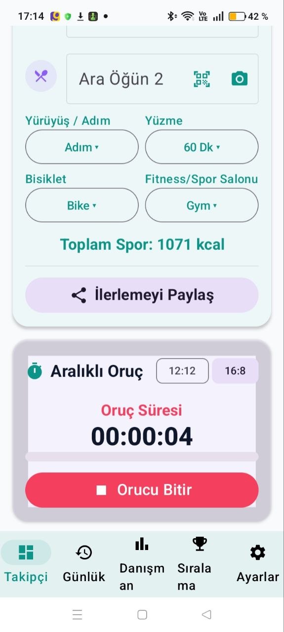 Aralıklı Oruç Ekran Görüntüsü