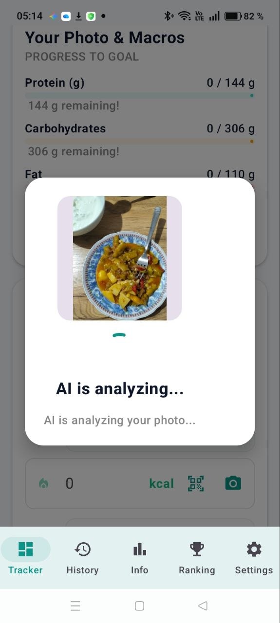 AI Photo Analysis Screen