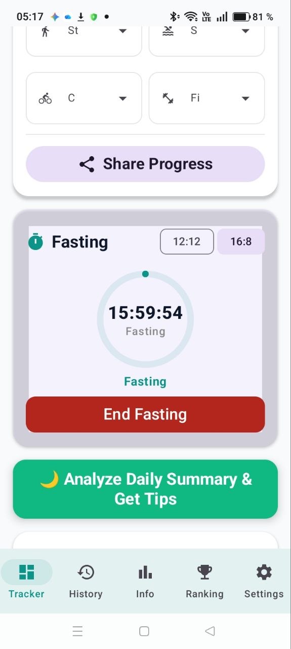 Intermittent Fasting Screen